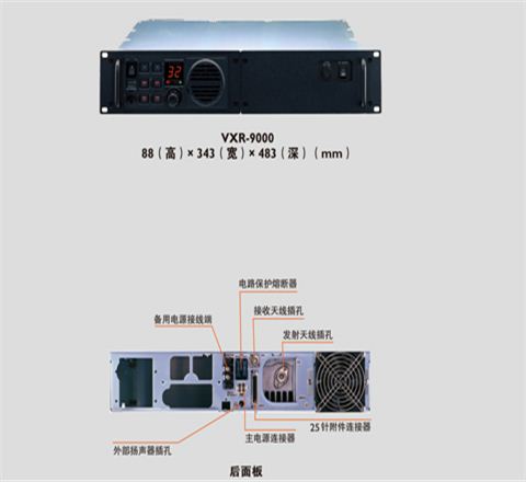 威泰克斯VXR-9000系列50W机架式调频中继台